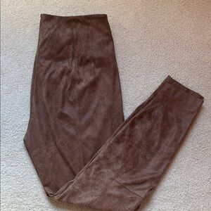 Lysee Brown soft look like Suede Leggings size xl